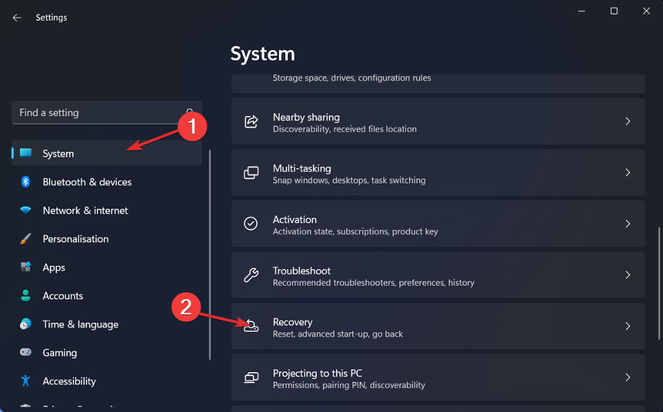 Восстановление системы Windows 11
