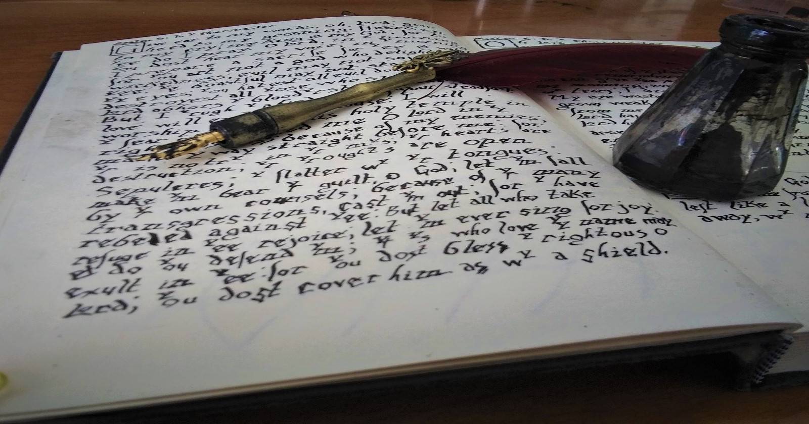 Открытая книга и перо