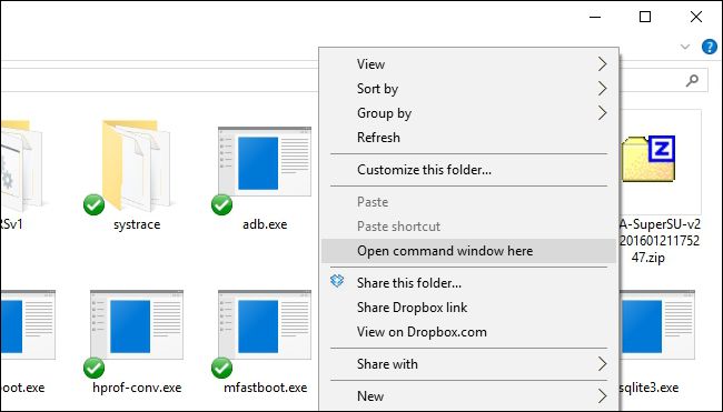 Результат команды adb devices с отображением устройства