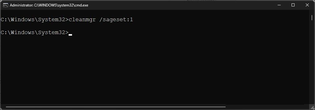 Настройка cleanmgr через sageset