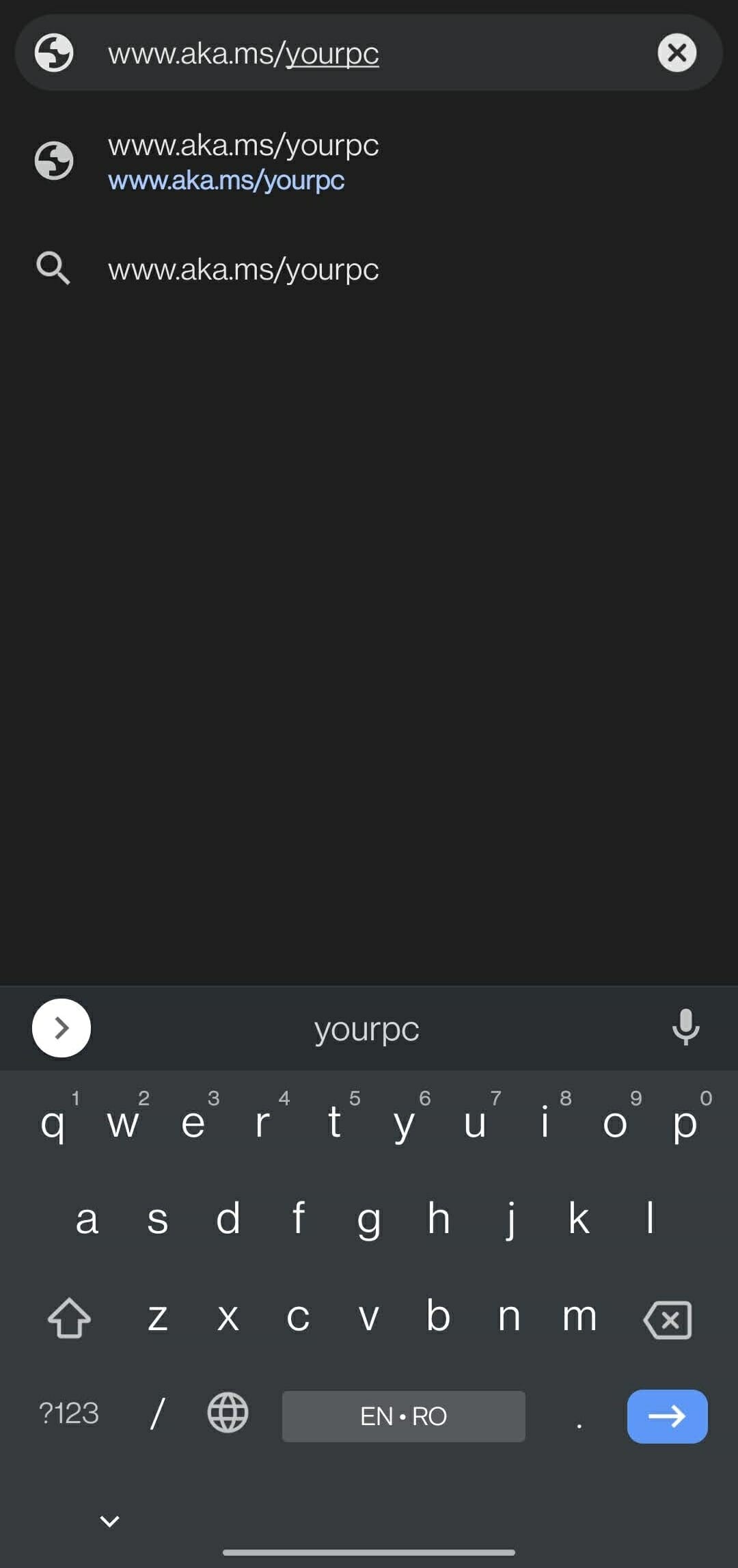Откройте на телефоне указанный URL для сопряжения