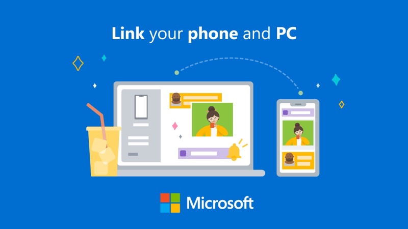Интерфейс приложения Phone Link на Windows