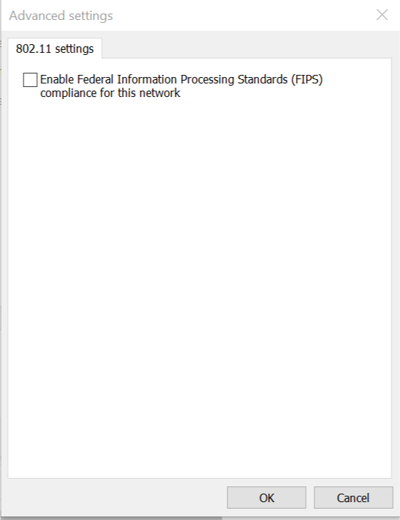 Отключение соответствия FIPS