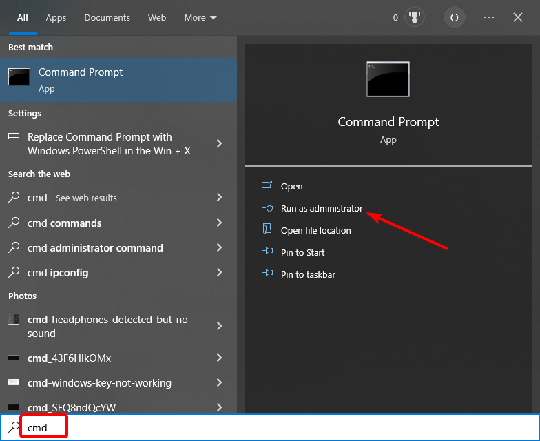 Командная строка от имени администратора