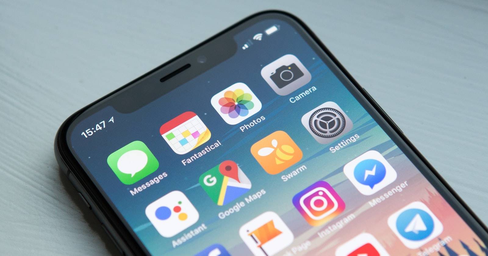 Приложения на главном экране iPhone