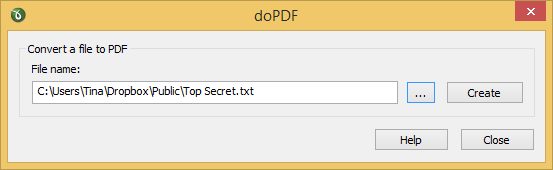 Конвертация файла в PDF в doPDF