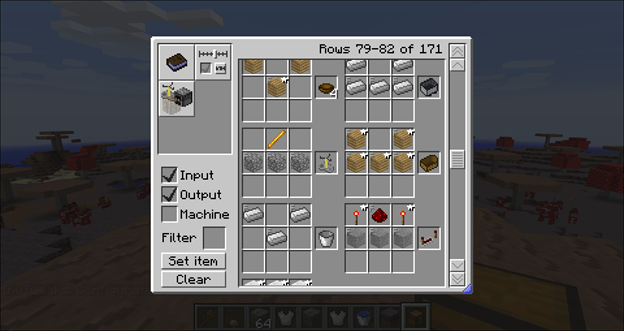 Окно внутренней книги рецептов с результатами поиска