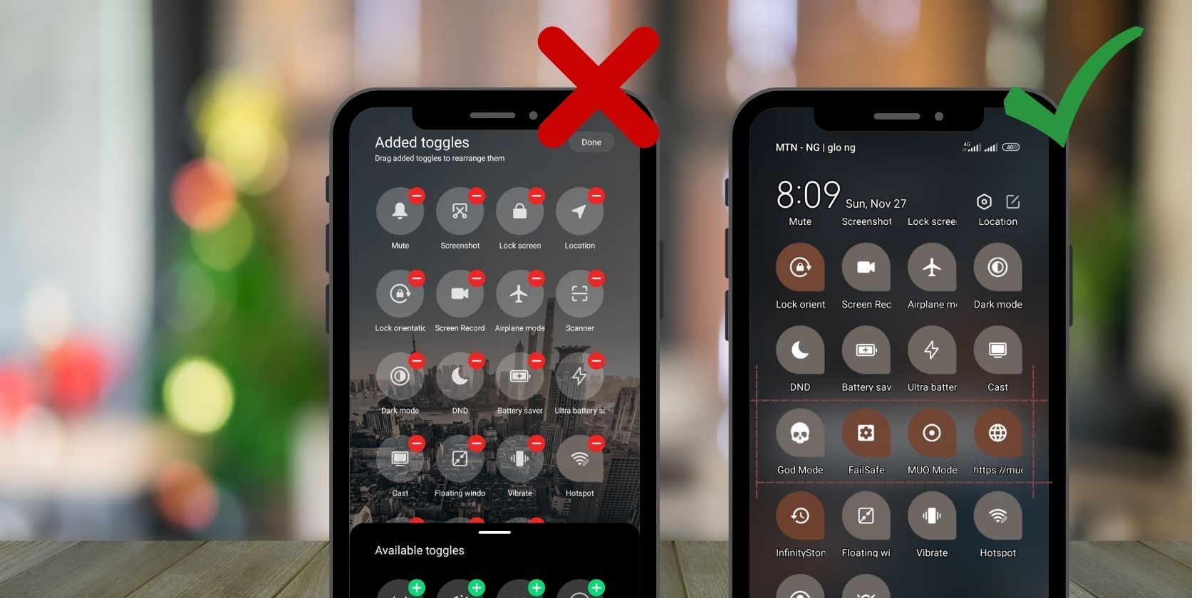 Добавить любые действия в Quick Settings Android