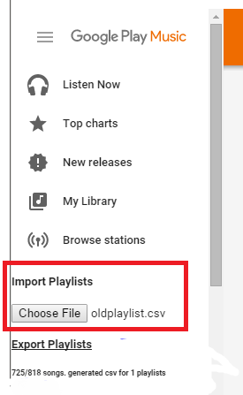 gmusic playlist for google play music
