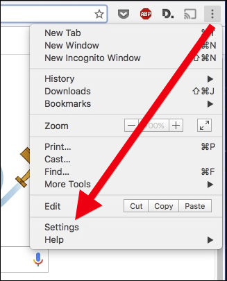 Три точки меню в правом верхнем углу Chrome
