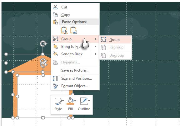 Группировка простых форм вместе