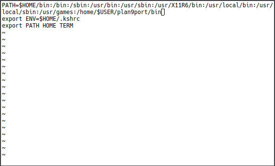 Редактирование переменной PATH в текстовом редакторе