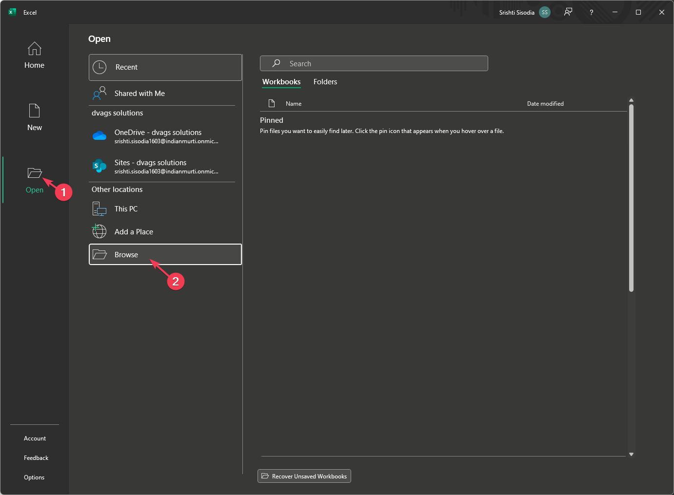 Открыть через Обзор