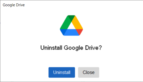 Подтверждение удаления Google Drive
