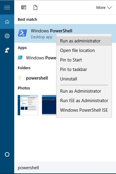 Запуск PowerShell от администратора