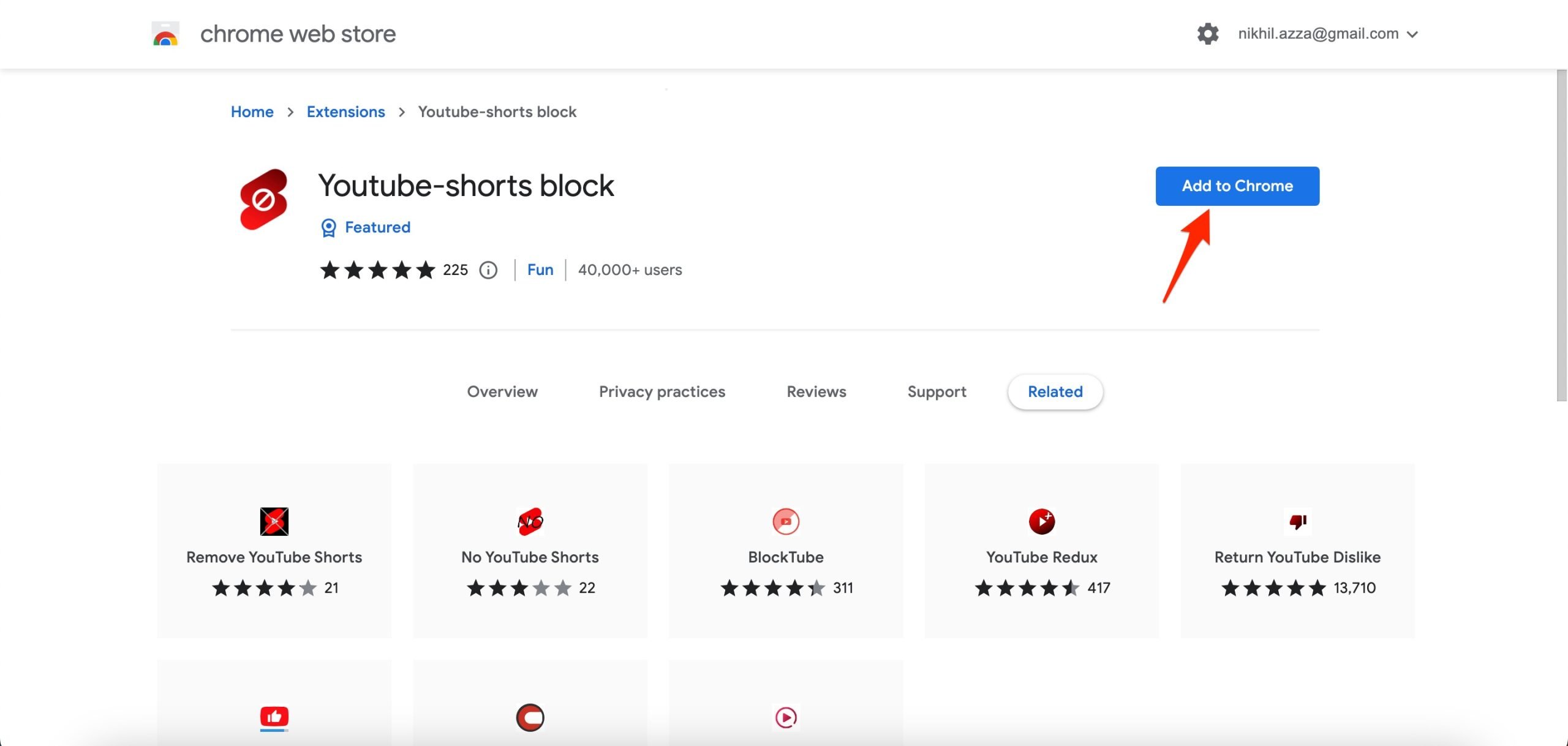 拡張機能をChromeに追加する例