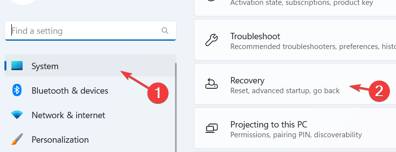 Перезагрузка в дополнительных параметрах запуска