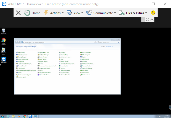 TeamViewer Controlling Remotely