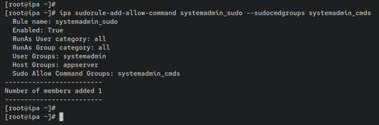 Привязка sudo-команд группы к правилу systemadmin_sudo