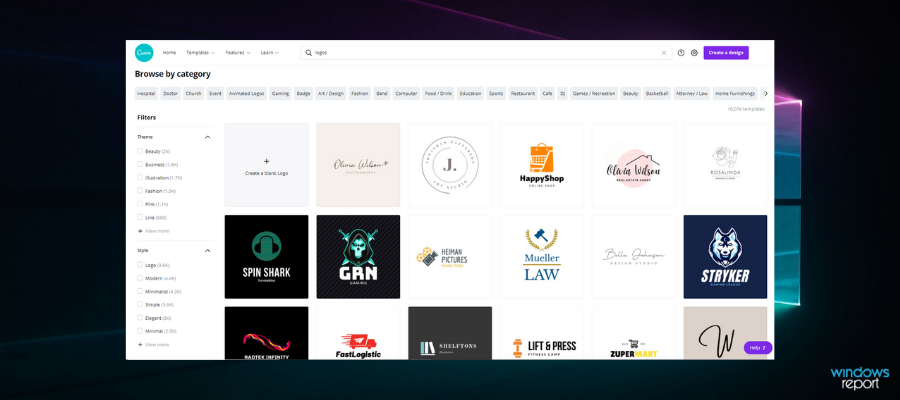 Интерфейс Canva при редактировании PDF, панель инструментов и шаблоны