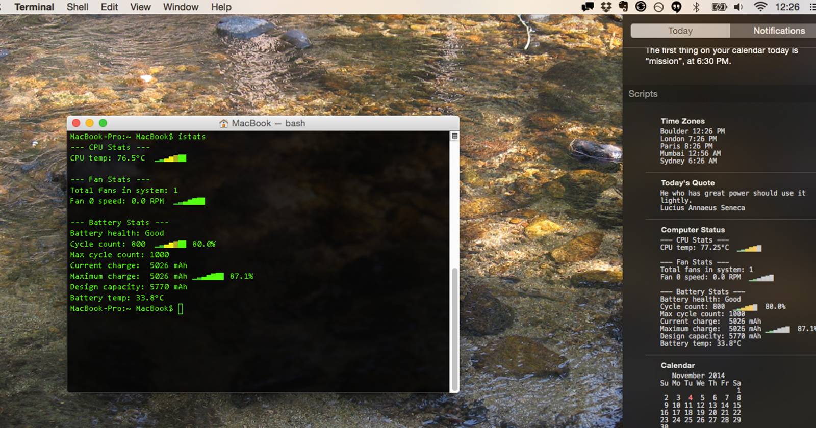 Today Scripts: виджеты в Notification Center Yosemite