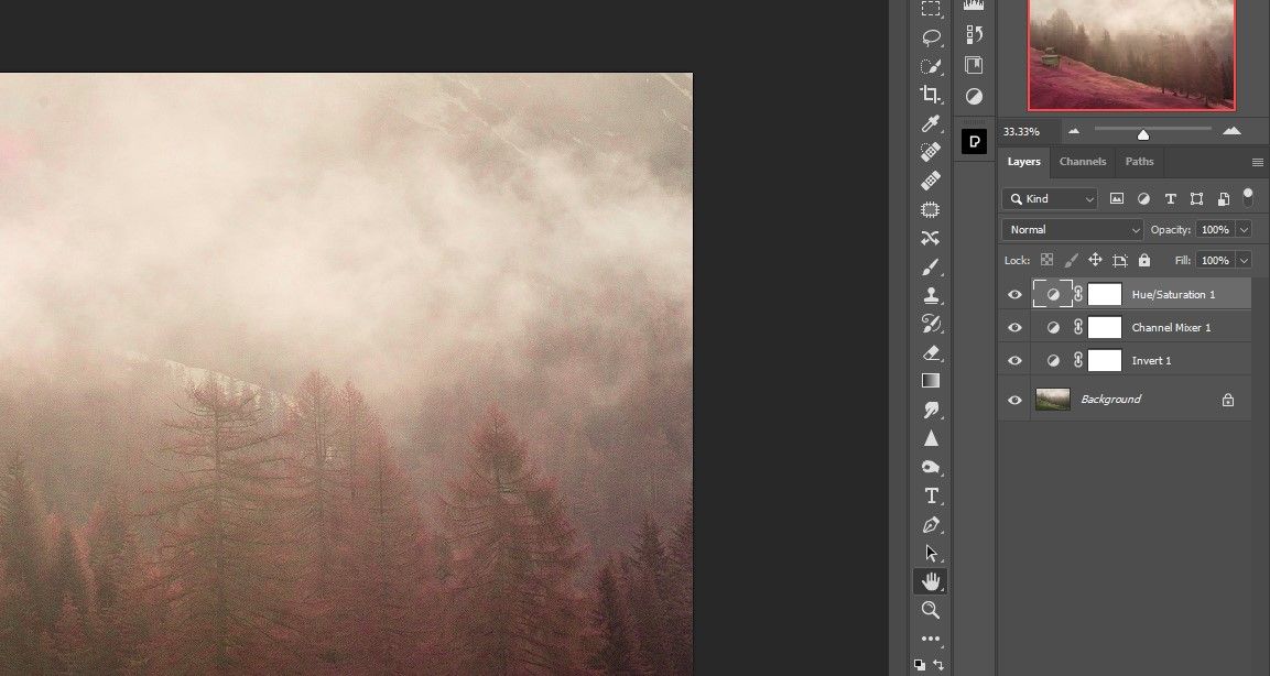 Выбор верхнего слоя