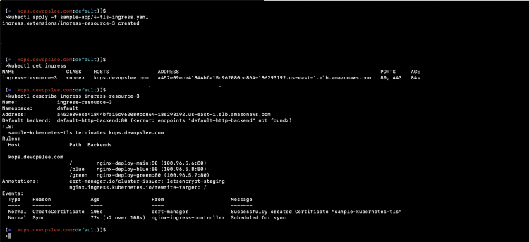 Ingress с staging Issuer