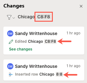 Результаты фильтра по диапазону