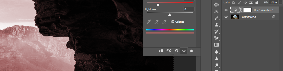 Активация Colorize для пейзажа