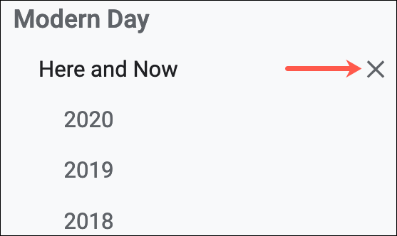 Нажмите крестик, чтобы удалить заголовок из Оглавления