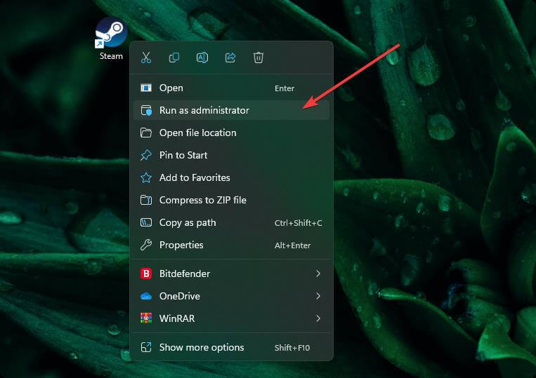 запуск steam от имени администратора