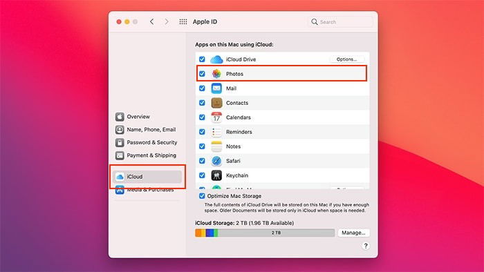 Настройка iCloud Photos на macOS: Системные настройки