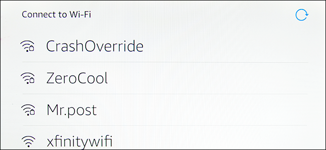 Клавиатура Echo Show для ввода пароля Wi‑Fi
