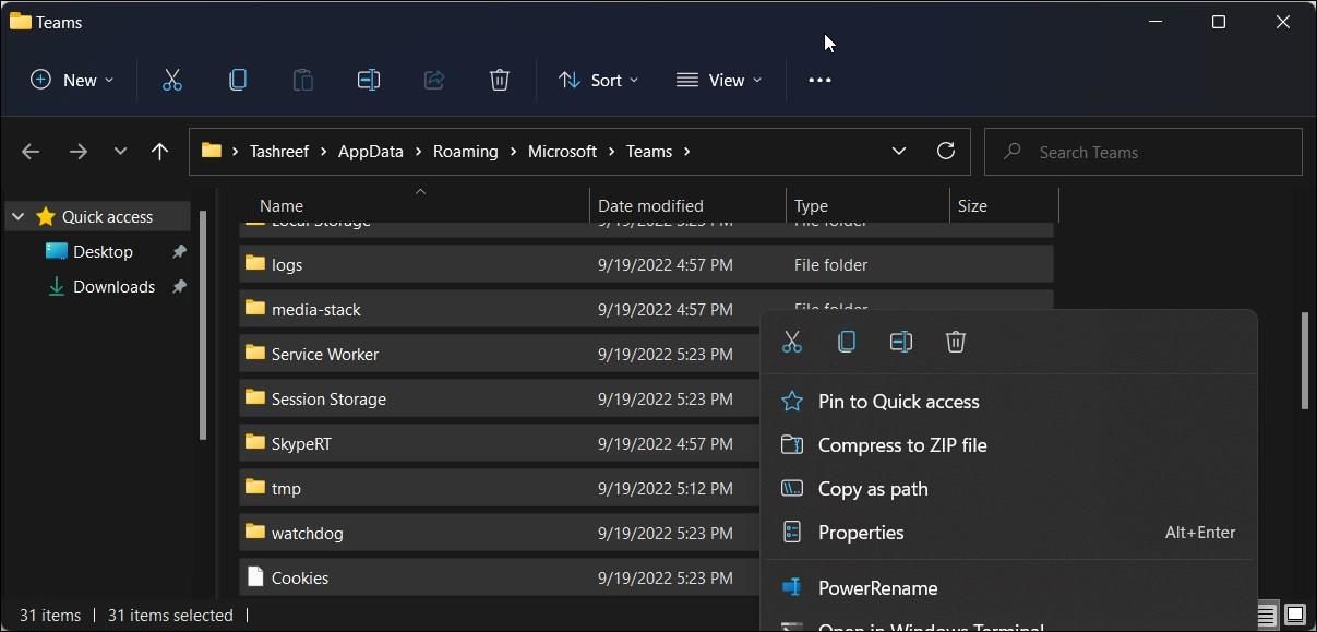 Удаление кеша Microsoft Teams