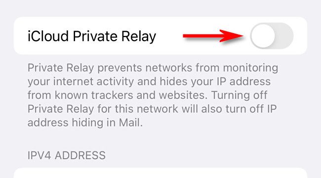 In Wi-Fi settings, switch