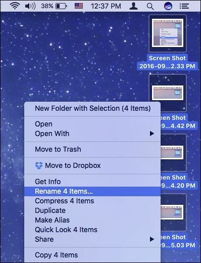 Окно выбора режима переименования в Finder: Format выбран