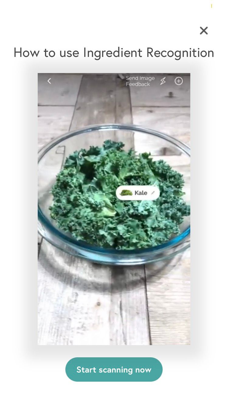 Сканинг капусты кейл в Yummly