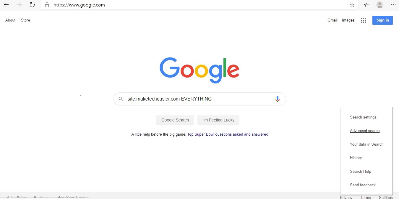 Поиск по сайту через Google: приёмы и трюки