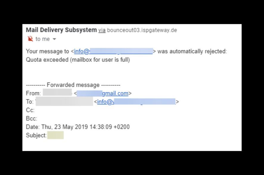 Квота почтового ящика в Outlook: причины и исправление