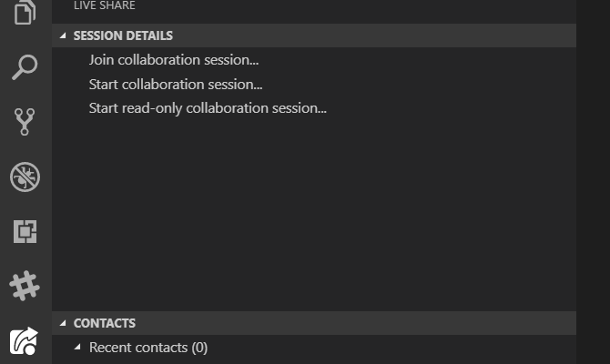 visual studio code live share session details