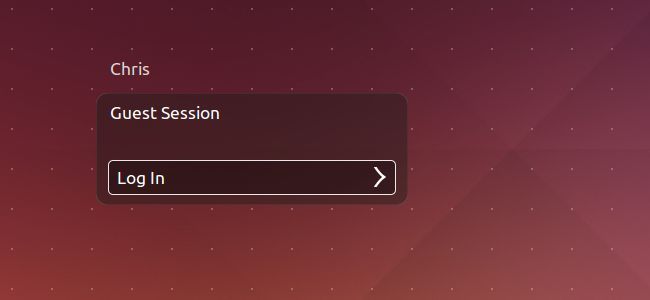 Вариант входа Гость в Ubuntu