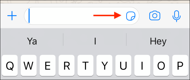 Tap on the Stickers icon in WhatsApp