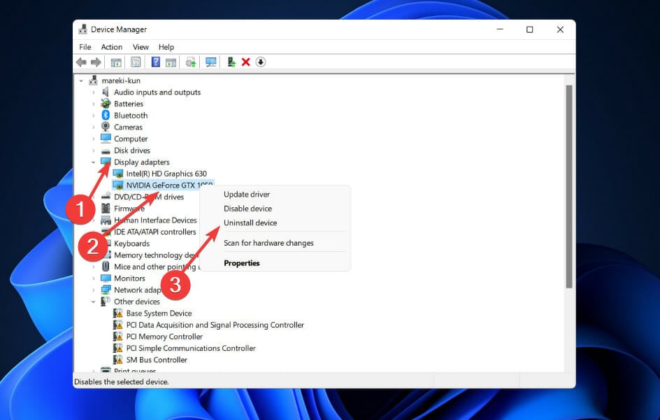 uninstall nvidia video_dxgkrnl_fatal_error windows 11