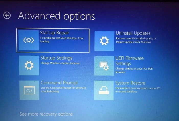 Инструмент Startup Repair