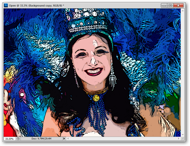 Настройки Cutout для получения плоских цветов