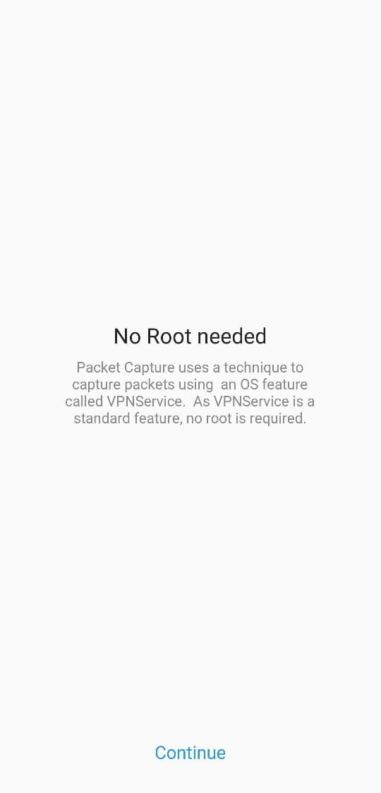 Liste der getrackten Apps im Packet Capture