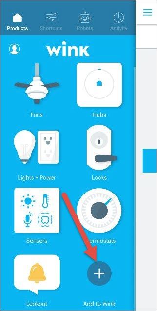 Кнопка Add to Wink в приложении
