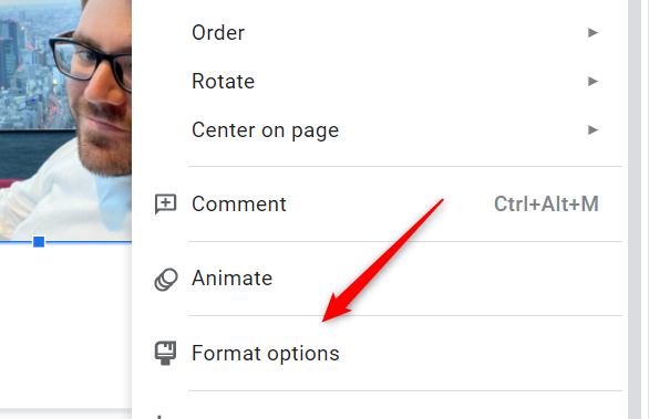 Откройте контекстное меню и выберите Параметры форматирования.