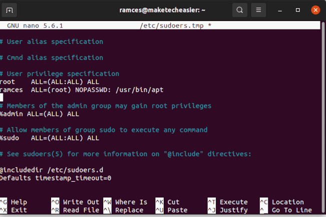 Опция NOPASSWD в sudoers