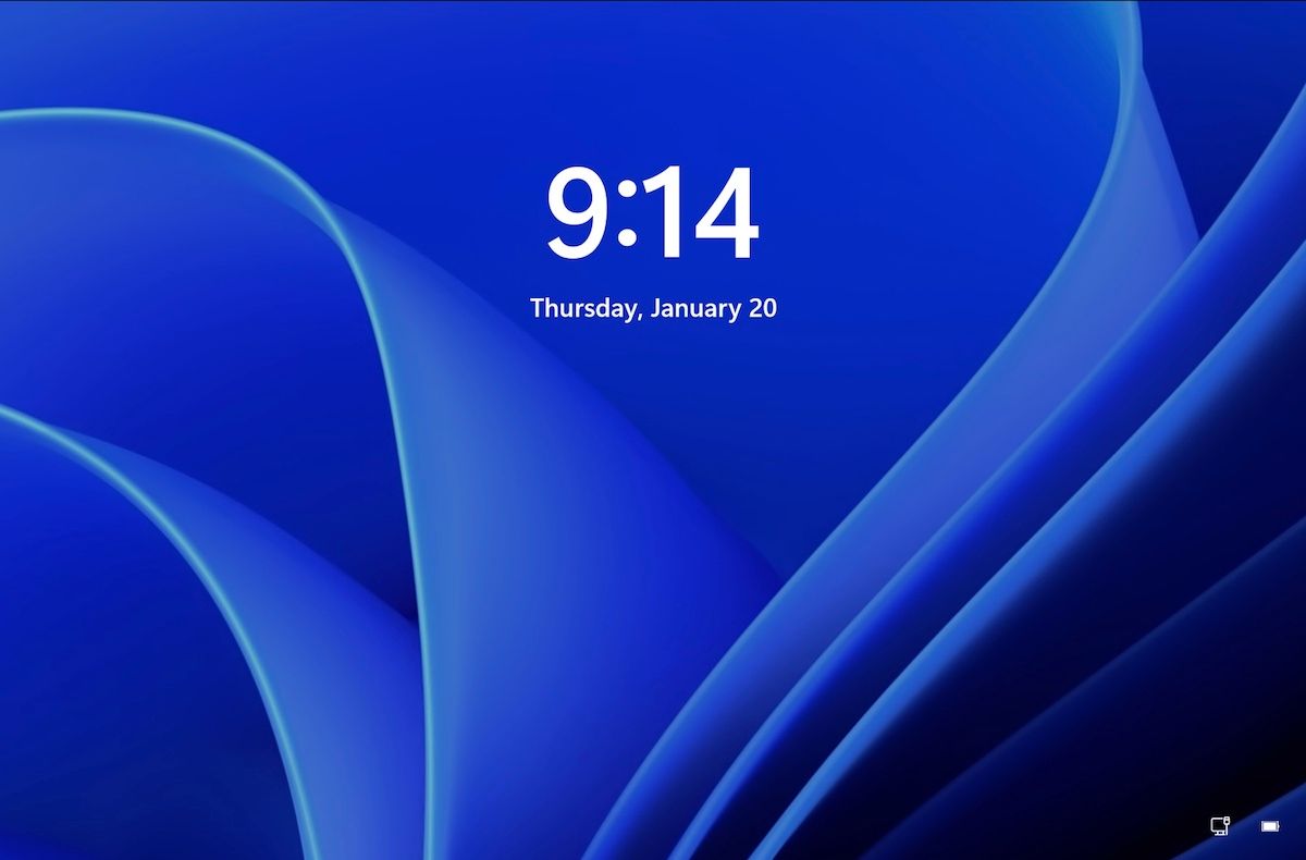 Экран входа в Windows 11